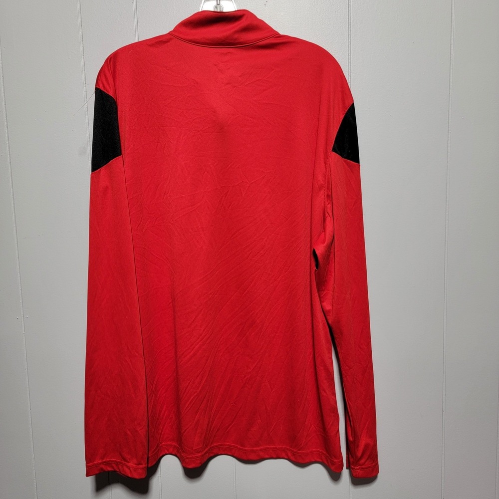 Fanatics Chicago Blackhawks NHL Hockey 1/4 Zip Pullover Shirt Mens XL Red Black - Picture 4 of 5